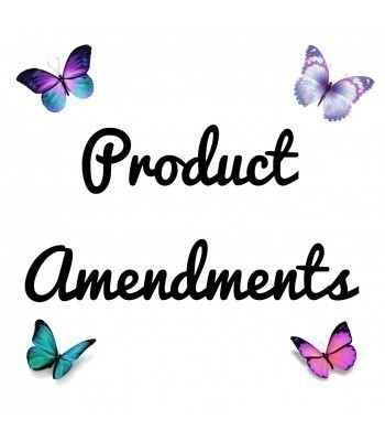 Website Product Amendments